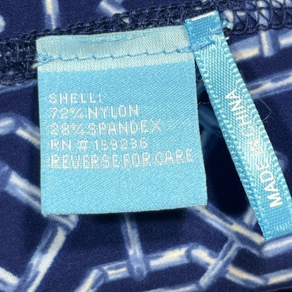 J. McLaughlin Halle Reversible Scuba Blue Queen Palm Rattan Pencil Skirt XS - Picture 11 of 12